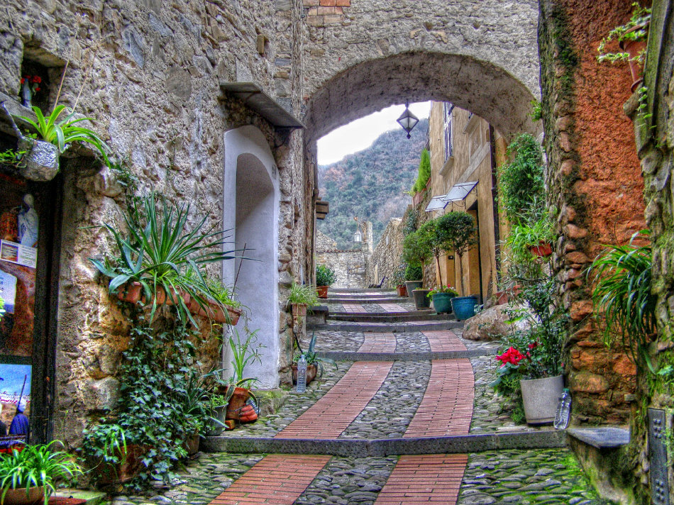 Streets in Dolceacqua - by Federico Perola
