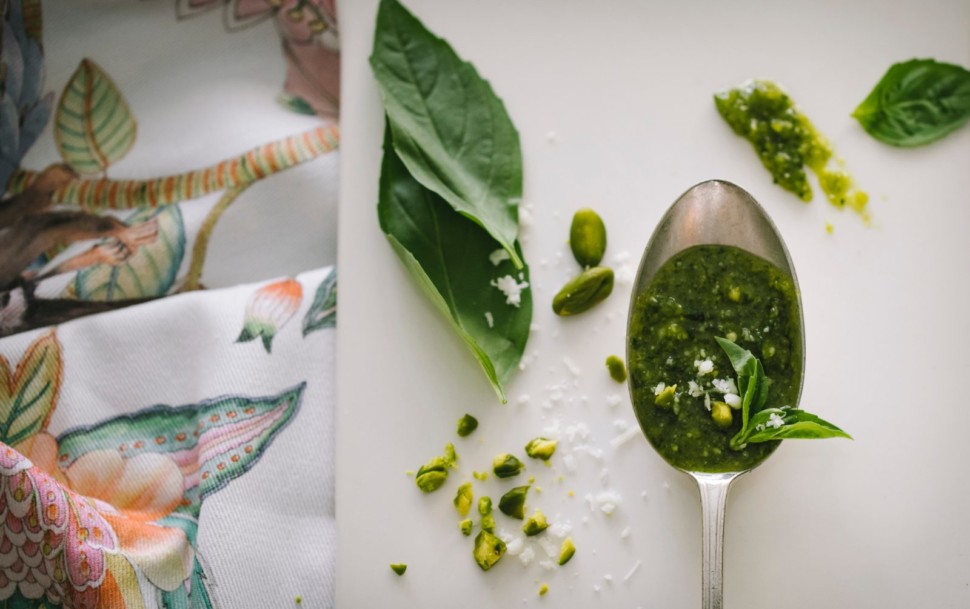 A spoonful of pesto